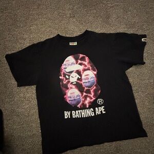 BAPE Kids Black Graphic T-Shirt
